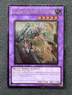 Yugioh Gladiator Beast Essedarii 1st Edition Ultimate Rare EXVC-EN086 NM - Image 1