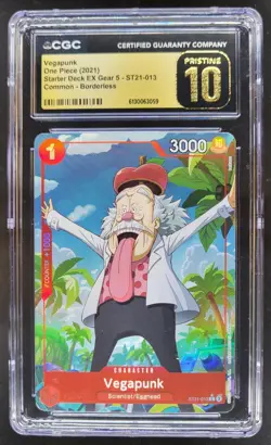 2021 ONE PIECE CCG VEGAPUNK BORDERLESS ST21-013 CGC 10 PRISTINE B PT - Image 1