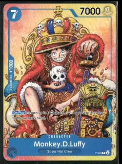 2024 One Piece Monkey.D.Luffy 2nd Anniversary Stamped Promo P-043 English - Image 1