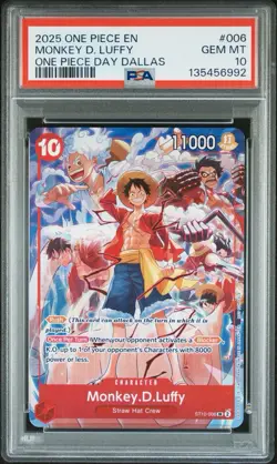 One Piece CCG Monkey.D.Luffy 2025 One Piece Day Dallas ST10-006 PSA 10 Gem Mint - Image 1