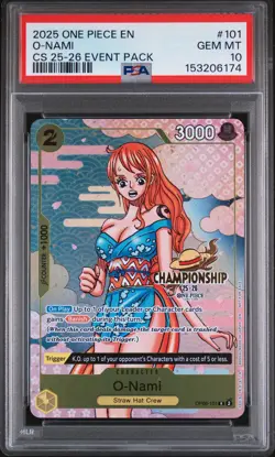 2025 ONE PIECE CHAMPIONSHIP 2025-26 EVENT PACK #101 O-NAMI PSA 10 - Image 1
