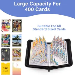 400 Cards Pocket Trading Card Binder 8 Pocket Trading Card Album Folder Case AUS - Image 2