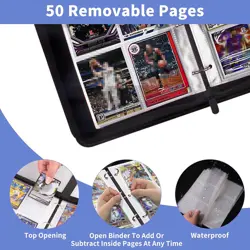 400 Cards Pocket Trading Card Binder 8 Pocket Trading Card Album Folder Case AUS - Image 3