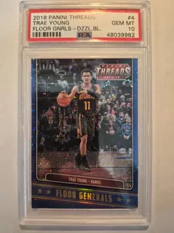 2018-19 Panini Threads PSA 10, Trae Young Rookie card Pop2,/85,ATLANTA HAWKS, - Image 1