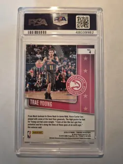 2018-19 Panini Threads PSA 10, Trae Young Rookie card Pop2,/85,ATLANTA HAWKS, - Image 2