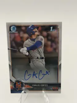 Carlos Cortes 2018 Bowman Chrome #CDA-CC 1st Auto On-Card New York Mets - Image 1