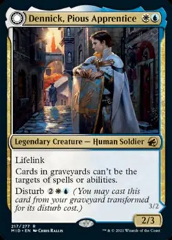 Dennick, Pious Apprentice / Dennick, Pious Apparition - Near Mint MTG - Image 1