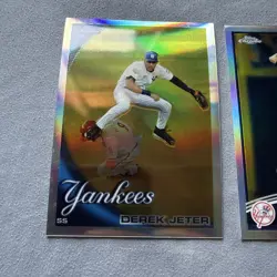 2010 & 2012 Topps Chrome Derek Jeter Refractor Baseball Card Lot NY Yankees - Image 2