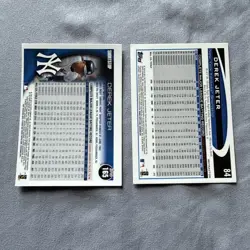 2010 & 2012 Topps Chrome Derek Jeter Refractor Baseball Card Lot NY Yankees - Image 4
