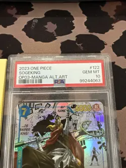 One Piece Card Game TCG Sogeking OP03-122 Alternate Art English PSA 10 - Image 3