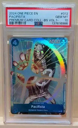 2024 One Piece Pacifista ST03-012 PSA 10 Premium Card Collection Best English - Image 1
