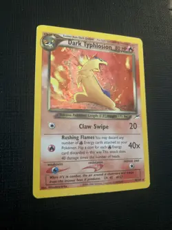 Vintage 2000 Nintendo Pokemon Dark Typhlosion Holo Neo Destiny Card 10/105 Rare - Image 1