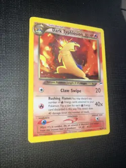 Vintage 2000 Nintendo Pokemon Dark Typhlosion Holo Neo Destiny Card 10/105 Rare - Image 2