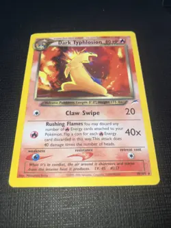 Vintage 2000 Nintendo Pokemon Dark Typhlosion Holo Neo Destiny Card 10/105 Rare - Image 5