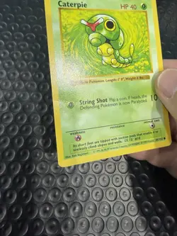 Caterpie 45/102 - SHADOWLESS - VINTAGE WOTC POKEMON CARD - BASE SET - MP/HP - Image 2