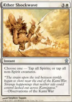 4x MTG Aether Shockwave, Moderate Play, English Saviors of Kamigawa - Image 1