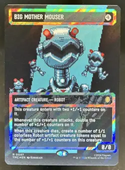2026 Magic The Gathering TMNT Big Mother Mouser Borderless Surge Foil #0097 - Image 1