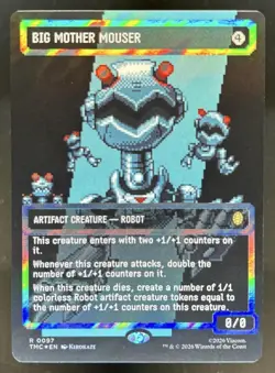 2026 Magic The Gathering TMNT Big Mother Mouser Borderless Surge Foil #0097 - Image 1