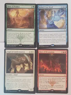 Magic The Gathering MTG Rare Lot 4 Hour Of Devastation Angel of Condemnation - Image 1