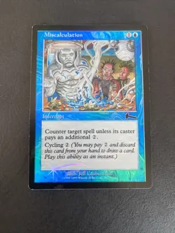 Miscalculation - Urza's Legacy - Foil - Mtg - Single - Played - Image 1
