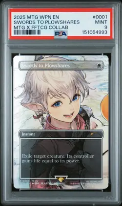 2025 MAGIC: THE GATHERING WPN PROMO #0001 SWORDS TO PLOWSHARES PSA 9 - Image 1