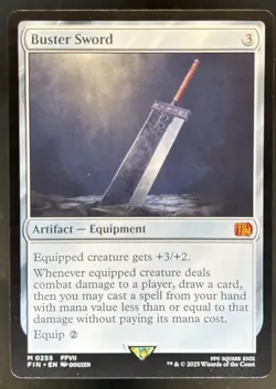 2025 Magic MTG Final Fantasy Buster Sword Rare #0255 - Image 1