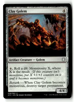 Clay Golem 58 Commander: Adventures in the Forgotten Realms Magic: The Gathering - Image 1