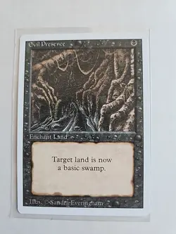 Evil Presence - Revised - LP - MTG Magic - Common - Enchant Land - Image 1