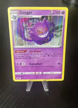 Gengar 85/202 - Sword & Shield Holo Rare Pokemon TCG Card NM + Very Clean - Image 1