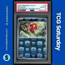 2023 POKEMON SV2A 151 JAPANESE #129/165 MAGIKARP REVERSE HOLO MASTER BALL PSA 10 - Image 1