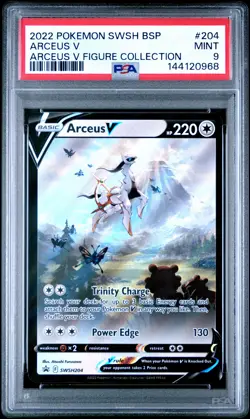 2022 POKEMON SWSH PROMO ARCEUS V FIGURE COLLECTION #204 ARCEUS V PSA 9 - Image 1