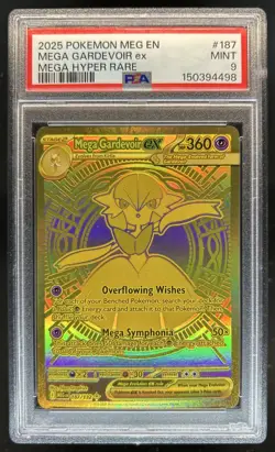 2025 Pokemon Mega Evolution Gardevoir ex Hyper Rare #187/132 PSA 9 - Image 1