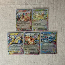 🐱🐱Pokemon Eeveelution ex Lot 5 Cards Eevee Flareon Jolteon Glaceon NM - Image 1
