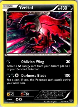 Yveltal 78/146 XY Base Set Pokemon TCG NM Normal - Image 1
