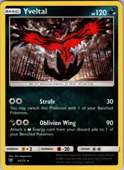 Yveltal 54/73 Shining Legends Pokemon TCG LP-NM - Image 1