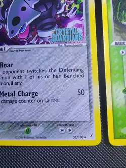 Pokemon TCG • Lairon • EX Crystal Guardians 36/100 Stamped HOLO Wurmple Deoxys - Image 5