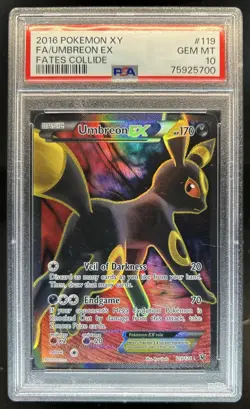 2016 Pokemon XY Fates Collide Umbreon EX #119/124 PSA 10 GEM MINT - Image 1