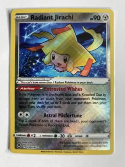 Radiant Jirachi 120/195 - Ultra Rare Holo Textured - Pokemon Card - NM - 1¢ sta - Image 1