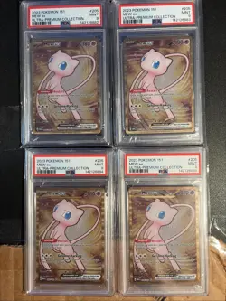 Mew ex Pokemon 151 Metal Gold PSA 9 205/165 Sv: Scarlet & Violet 151 Lot Of 4. - Image 1