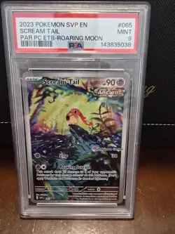 2023 Pokemon Center ETB Black Star Promo #065 Scream Tail PSA 9 - Image 1