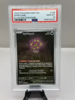 2025 POKEMON MEG EN-MEGA EVOLUTION ILLUSTRATION RARE #148 SPIRITOMB PSA 10 - Image 1