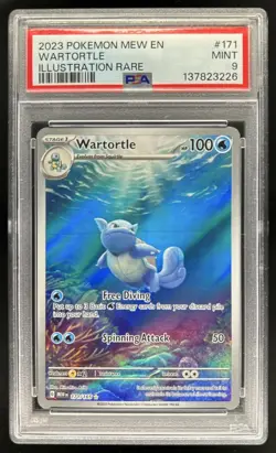 2023 Pokemon SV 151 Wartortle Illustration Rare #171/165 PSA 9 - Image 1