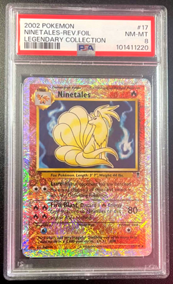2002 Pokemon NINETALES Legendary Collect. Reverse Holo 17/110 PSA 8 - Image 1