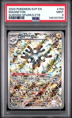 2024 POKEMON SVP EN-SV BLACK STAR PROMO #159 MAGNETON PSA 9 - Image 1