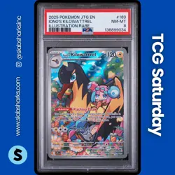 2025 POKEMON JOURNEY TOGETHER #163/159 IONOS KILOWATTREL ILLUSTRATION RARE PSA 8 - Image 1