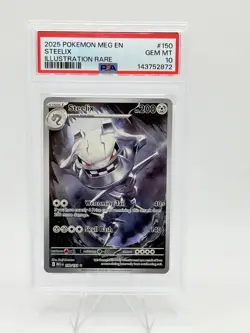 2025 POKEMON MEG EN-MEGA EVOLUTION ILLUSTRATION RARE #150 STEELIX PSA 10 - Image 1