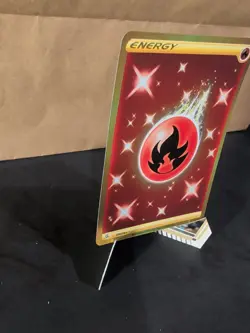 Pokemon SWSH08 Fusion Strike Fire Energy 284/264 Gold Secret Rare NM - Image 3