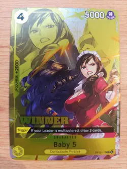 Baby 5 (Winner) - OP12-112 (One Piece Promotional Cards) - Near Mint NM - Rare - Image 1