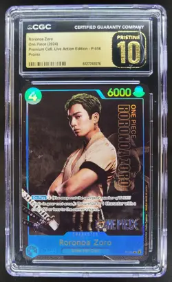 2024 ONE PIECE RORONOA ZORO LIVE ACTION PROMO P-056 CGC 10 PRISTINE TL3 - Image 1
