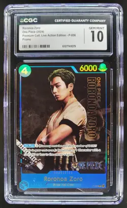 2024 ONE PIECE RORONOA ZORO LIVE ACTION PROMO P-056 CGC 10 TL3 - Image 1